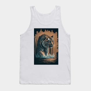 The Majestic Tiger of the Water Tank Top